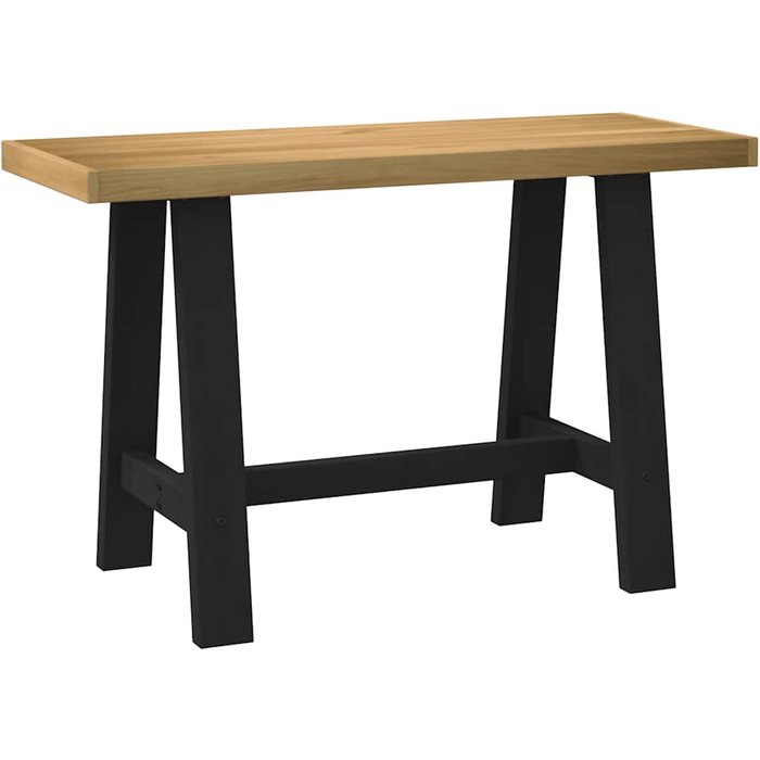 Escritorio con patas en forma de a, 120x50x75 cm, madera maciza de pino.