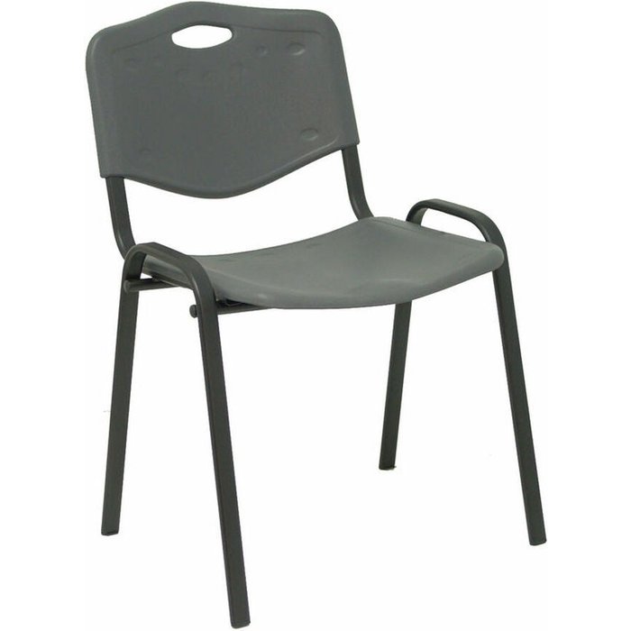 Silla iso de pvc color gris. sin brazos