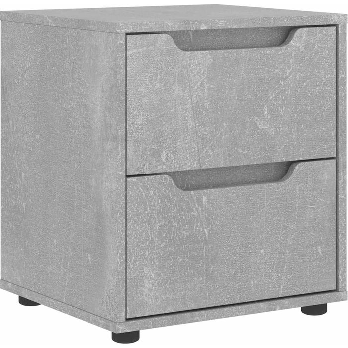 Mesilla de noche visnes gris hormigón 45x40x50 cm - comfortxl