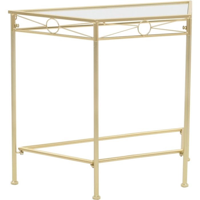 Mesa auxiliar de estilo vintage metal 87x34x73 cm dorada