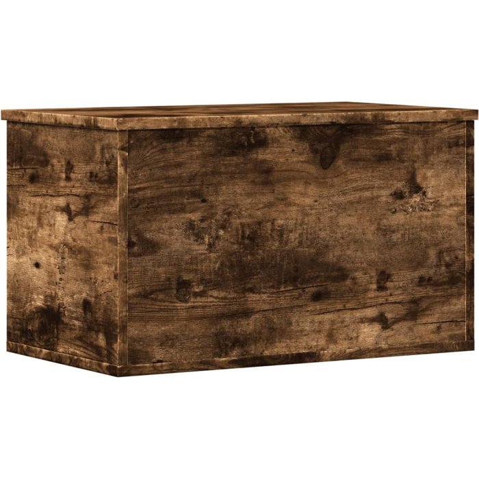 Caja de almacenaje madera ingeniería roble ahumado 60x35x35 cm - comfortxl
