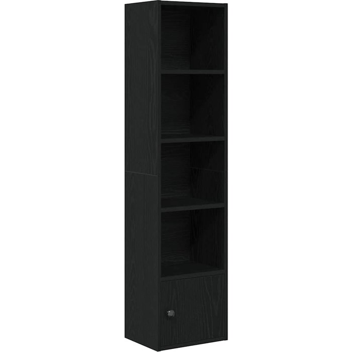Estantería de madera de ingeniería roble negro 31x24x127 cm – comfortxl