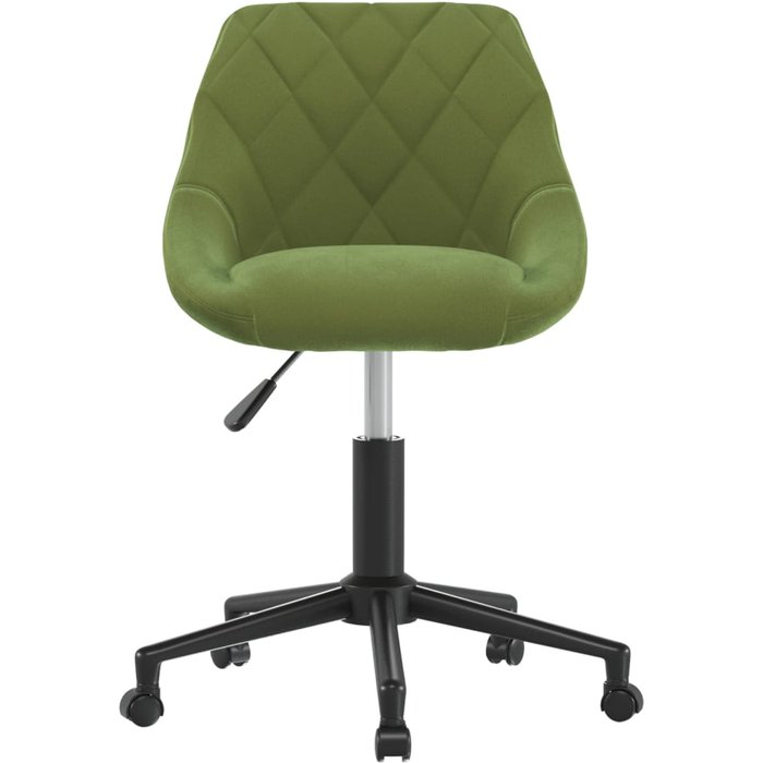 Silla de comedor | silla de cocina giratoria de terciopelo verde claro cfw83263