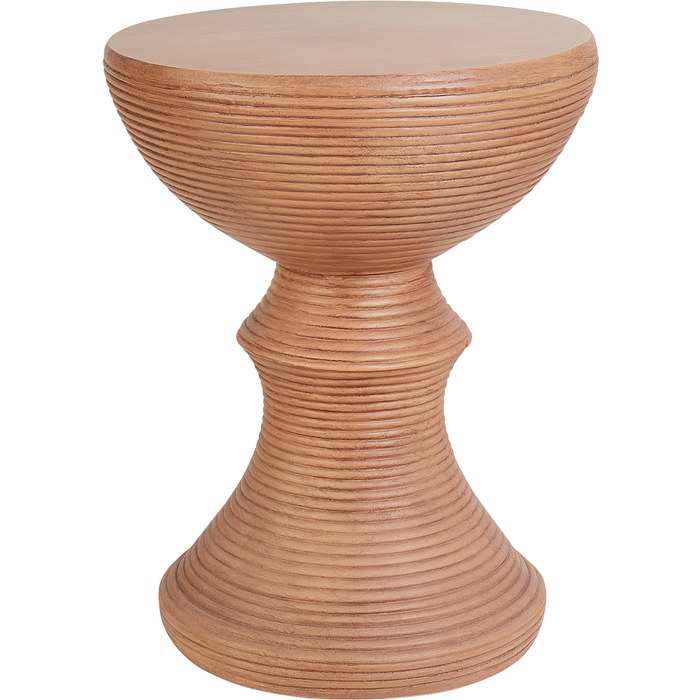 Beliani mesa auxiliar caldaro marrón