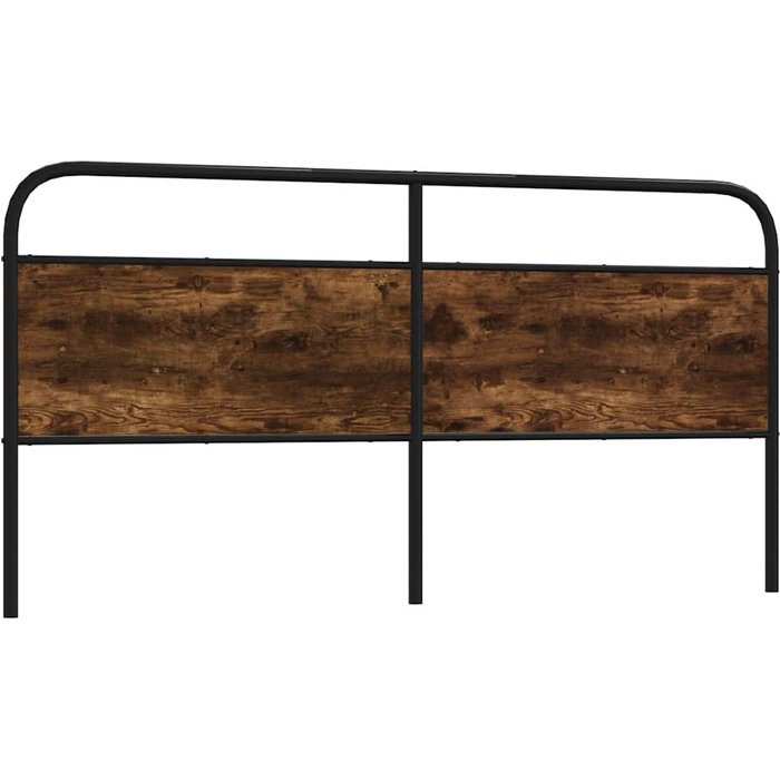 Cabecero de roble ahumado 190 cm acero y madera contrachapada