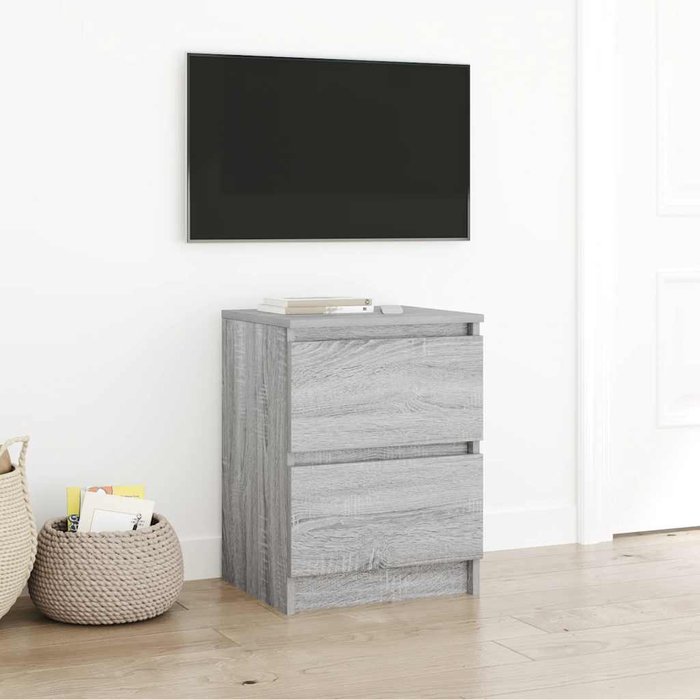 Mueble de tv sonoma gris 40x35x54 cm madera de ingeniería