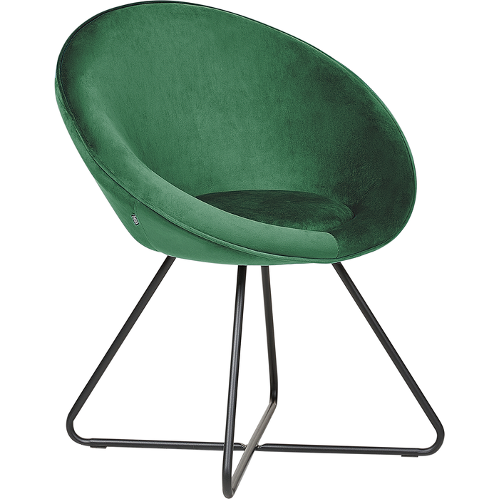 Beliani silla de comedor floby ii terciopelo verde esmeralda
