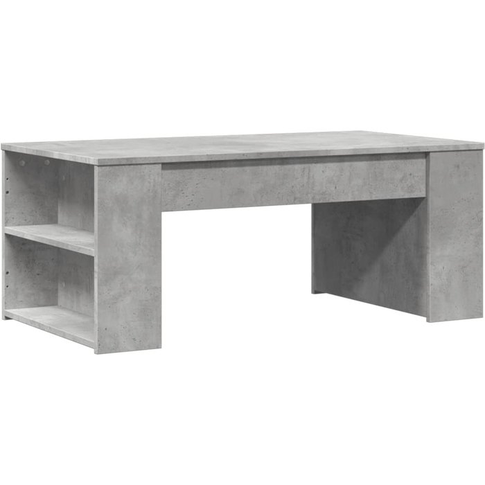 Mesa de centro madera de ingeniería gris hormigón 102x55x42 cm - comfortxl