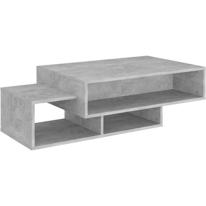 Mesa de centro madera de ingeniería gris hormigón 105x55x32 cm - comfortxl