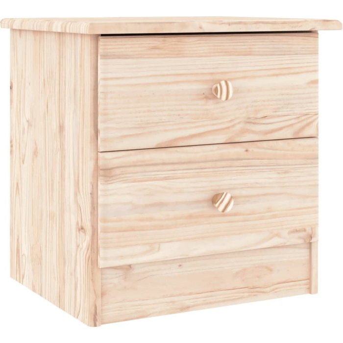 Mesita de noche alta madera maciza de pino 41x35x41 cm - comfortxl