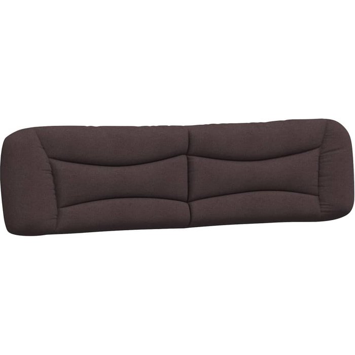 Cabecero de cama acolchado tela marrón oscuro 200 cm - comfortxl