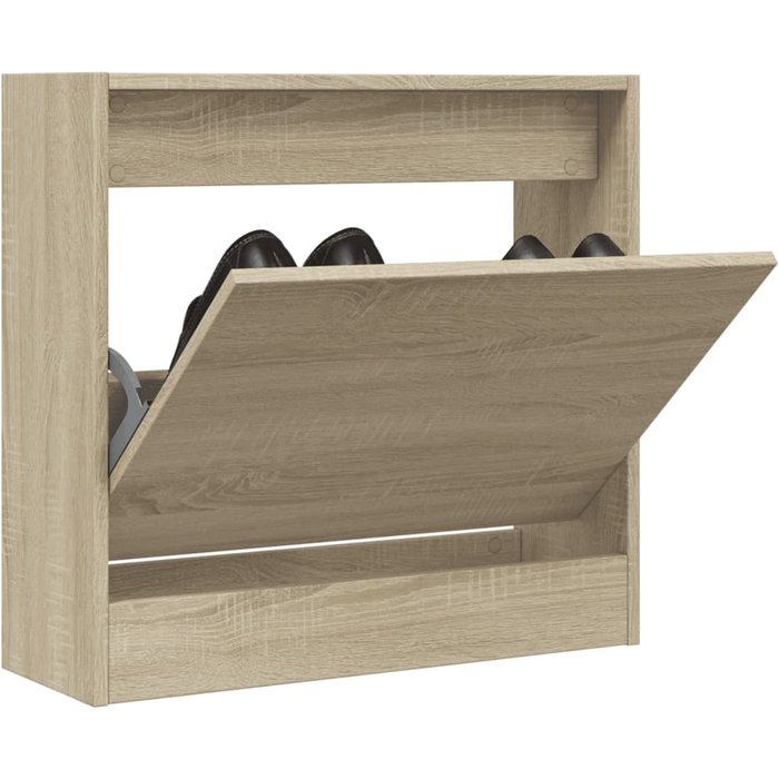 Zapatero roble sonoma 60x21x57 cm madera contrachapada