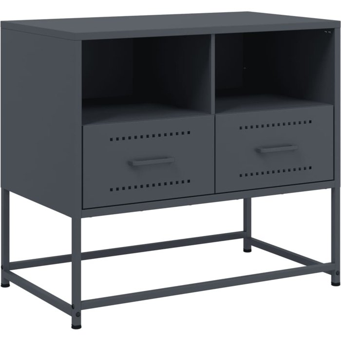 Mueble para tv de acero gris antracita 68x39x60,5 cm - comfortxl