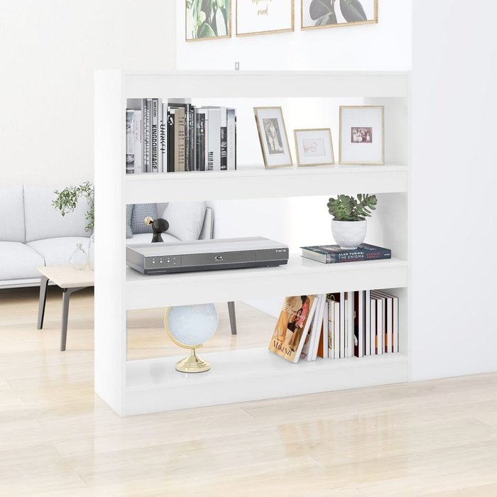 Librería/separador de ambientes blanco 100x30x103 cm