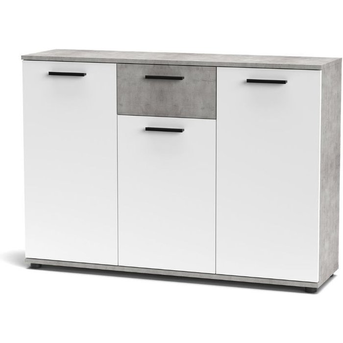 Aparador berno 3 puertas con cajón blanco 85,3x120,2x32,5 cm