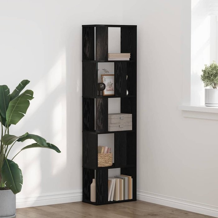 Librería de roble negro, 45 x 23,5 x 162,5 cm - pangivo