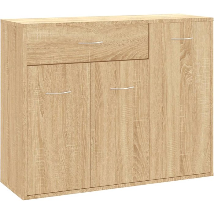 Aparador de madera contrachapada color roble sonoma 88x30x70 cm - comfortxl