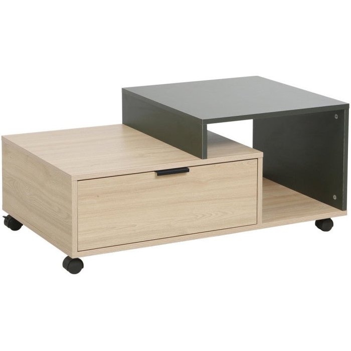 Tavolino aladin natural/verde 90x50x40