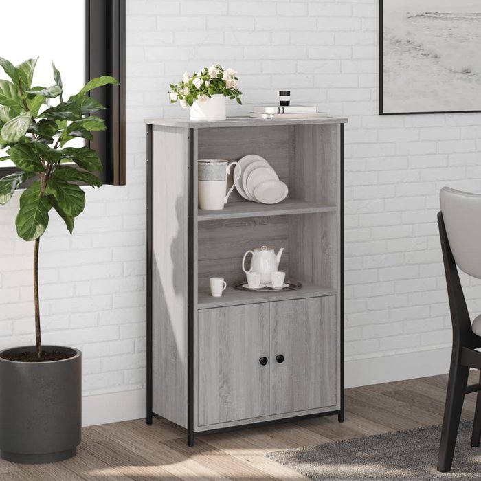 Aparador alto sonoma gris 62x32x103,5 cm madera contrachapada