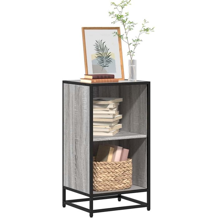Librería sonoma gris 40x35x76 cm madera contrachapada