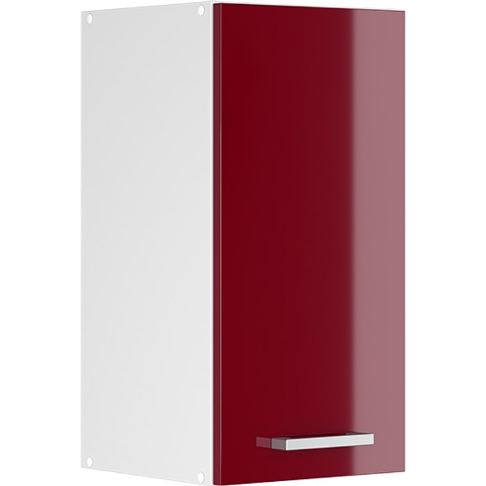 Vicco mueble alto universal r-line, rojo burdeos alto brillo, 30 cm con puerta