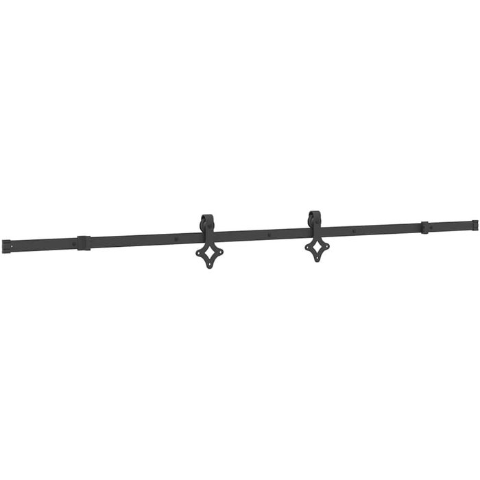 Kit de herrajes para puertas correderas acero negro 213,5 cm cfw68918