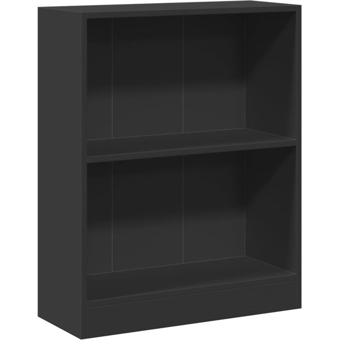 Estantería madera de ingeniería negro 60x24x76 cm – comfortxl