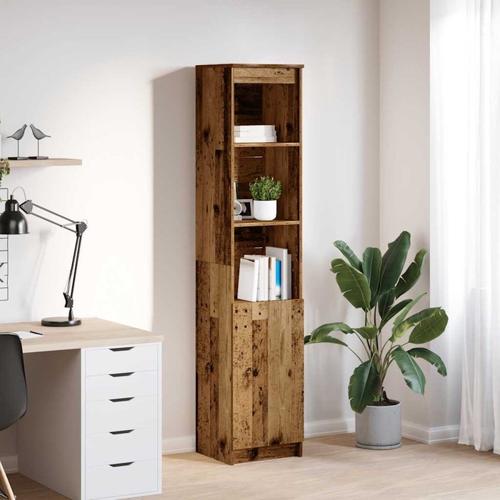 Maison exclusive - aparador de madera vieja 37,5x35x180 cm madera de ingeniería