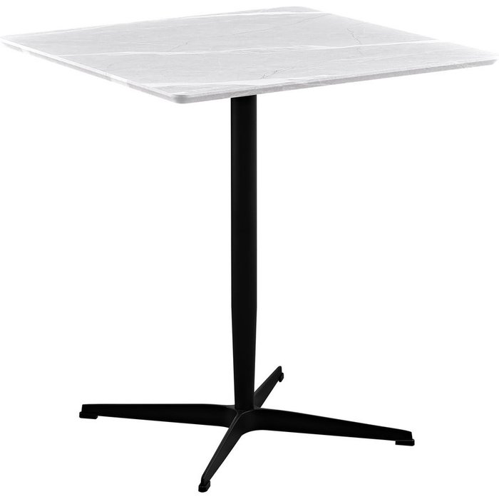 Mesa alta efecto mármol gris claro 70x70x77,5 cm