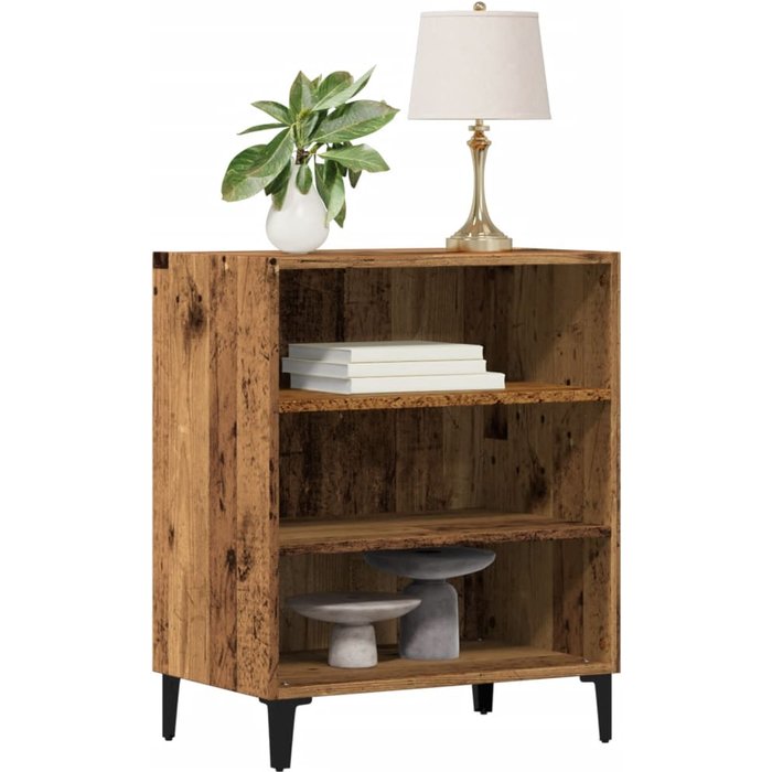 Maison exclusive - aparador de madera de ingeniería envejecida 57x35x70 cm