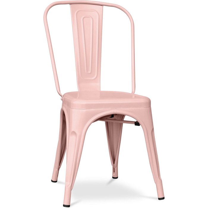 Silla industrial kalax de acero mate reforzado - gama alta-color rosa claro
