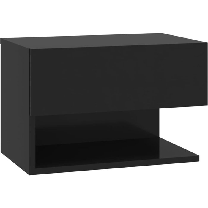 Mesita de noche de pared negro