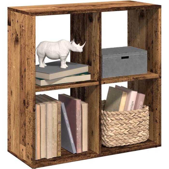 Estante separador de ambientes madera vieja 69,5x29x69,5 cm