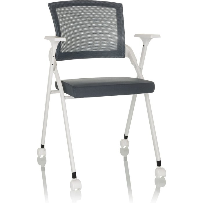 Silla de visita / silla plegable priority ii w malla / tela gris hjh office