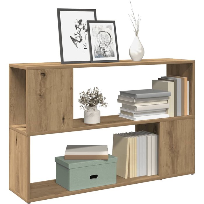 Librería artesanal de roble, 100x24x63 cm, madera de ingeniería. - pangivo