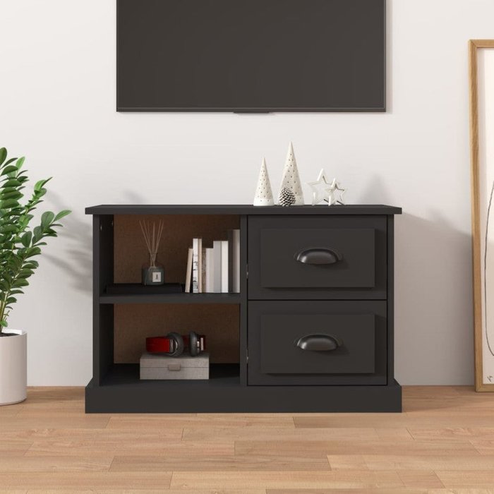 Vidaxl mueble para tv madera contrachapada negro 73x35,5x47,5 cm