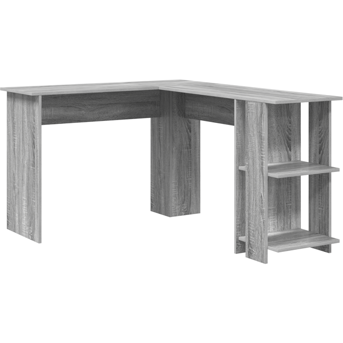 Escritorio de esquina gris gris sonoma mdf estándar cfw78708