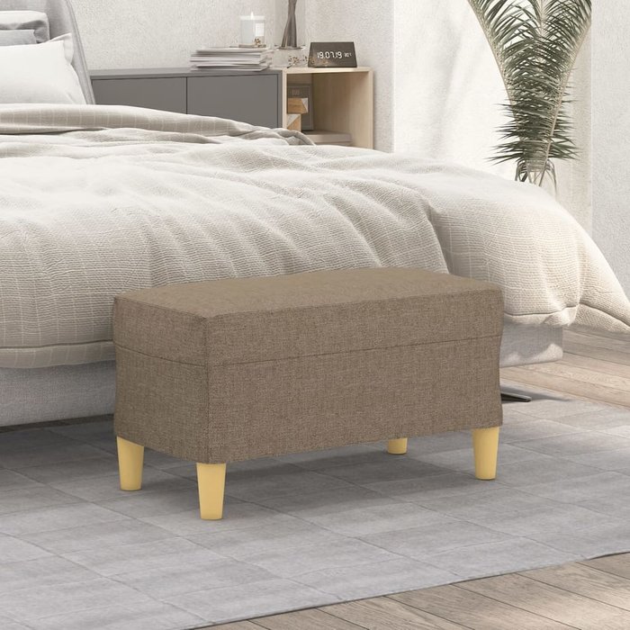 Banco interior | banco de tela gris taupe 70x35x41 cm cfw65943