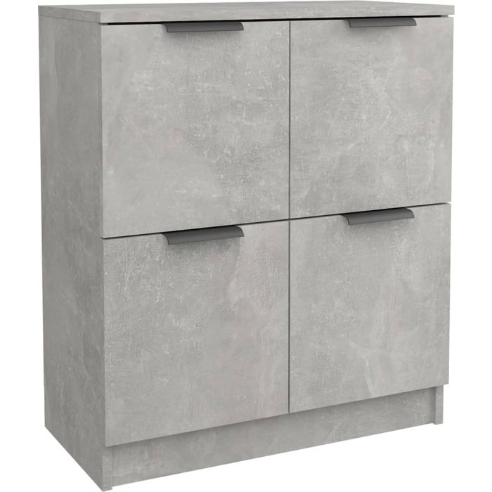 Aparador de madera contrachapada gris hormigón 60x30x70 cm - comfortxl