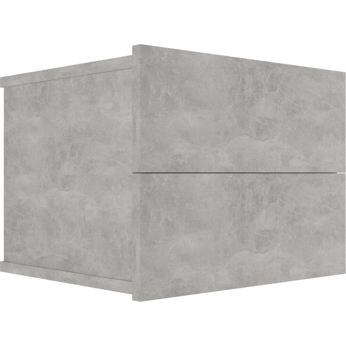 Mesita de noche madera contrachapada gris hormigón 40x30x30 cm - comfortxl