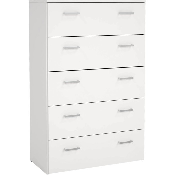 Wellhome cómoda duero con 5 cajones 74x36x115cm color blanco