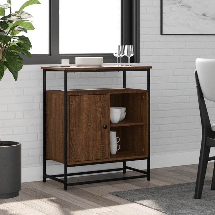 Maison exclusive - aparador de madera de ingeniería roble marrón 100x35x80 cm