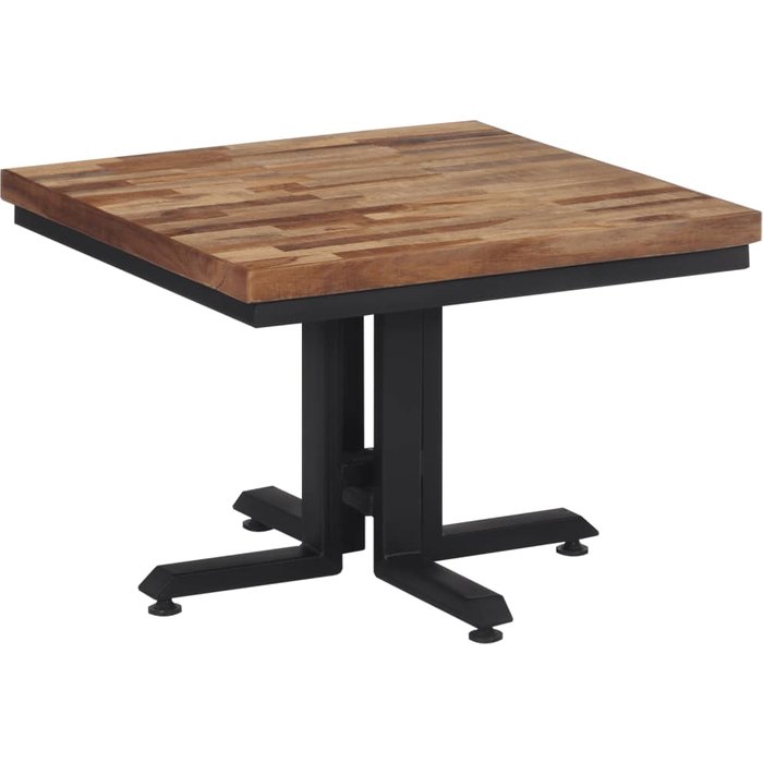 Mesa de centro 55x55x40 cm teca maciza recuperada
