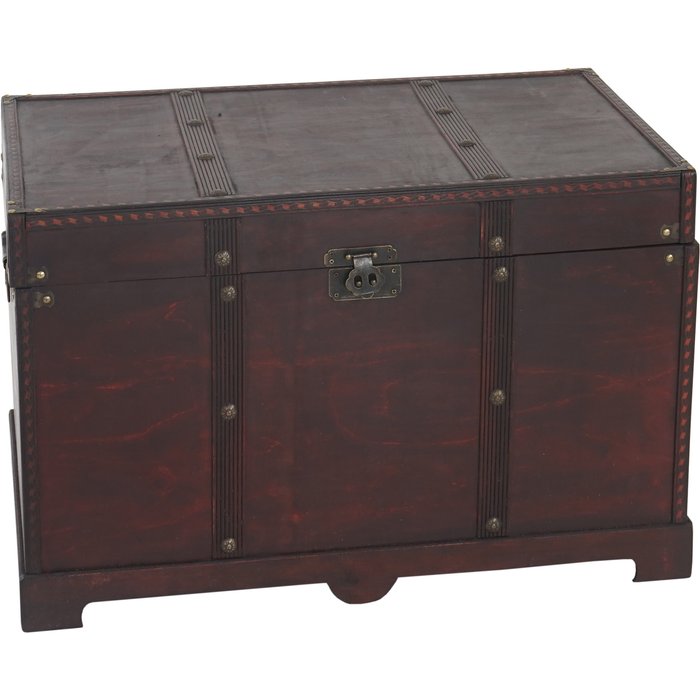 Baúl de madera de diseño colonial 39x67x38cm con asas laterales 04_0002496