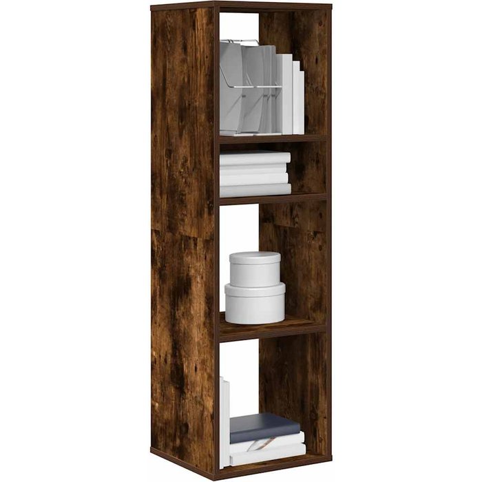 Librería de roble ahumado, 34x31x112 cm, madera de ingeniería. - pangivo
