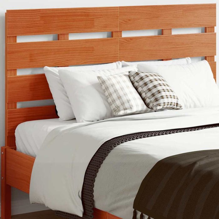 Maison exclusive - cabecero de cama madera maciza de pino marrón cera 120 cm