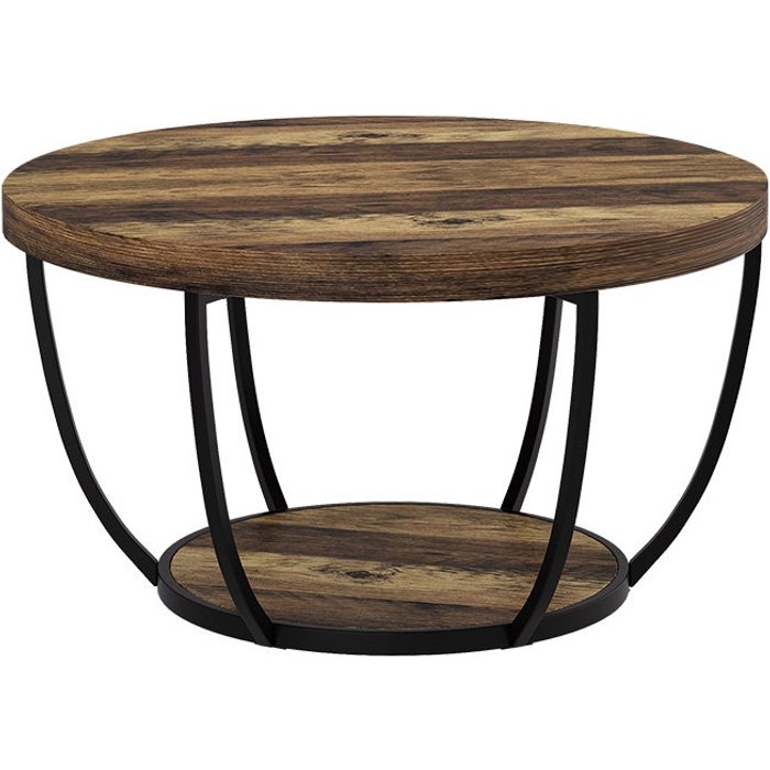 Vicco mesa de centro arvina, roble rústico, 80 x 80 cm