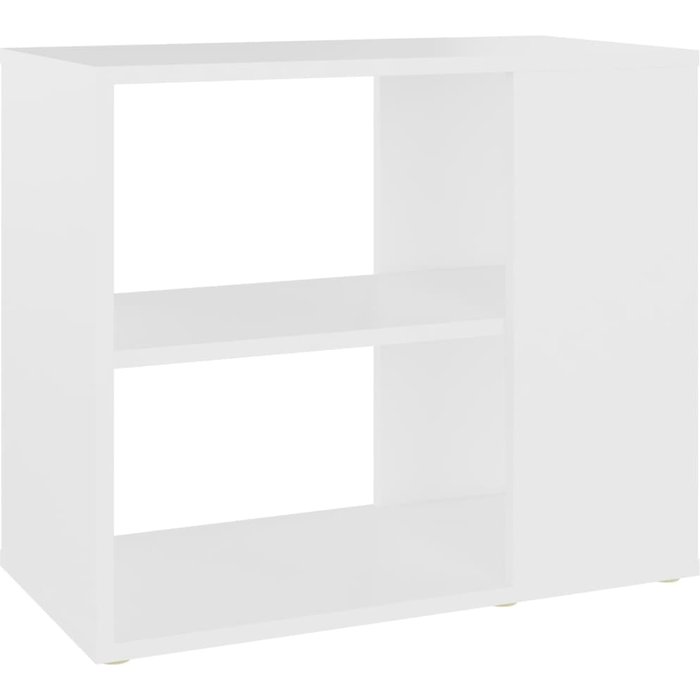 Armario auxiliar de madera contrachapada blanco 60x30x50 cm - comfortxl