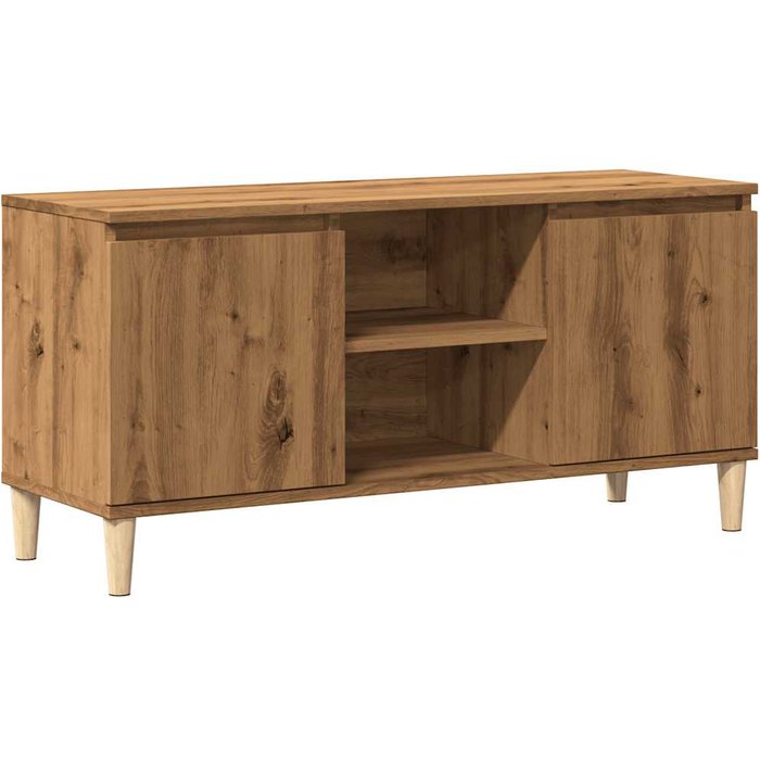 Mueble para tv madera de ingeniería roble artisan 102x35x50 cm - comfortxl