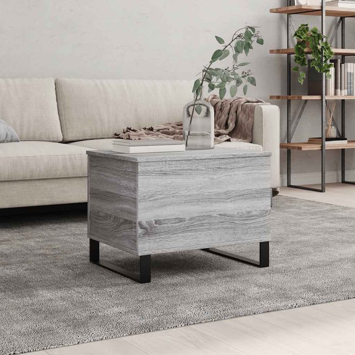 Maison exclusive - mesa de centro madera contrachapada gris sonoma 60x44,5x45 cm